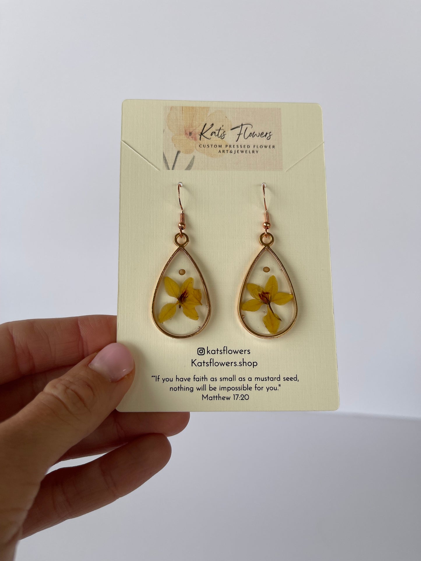 Pressed Flower Earrings