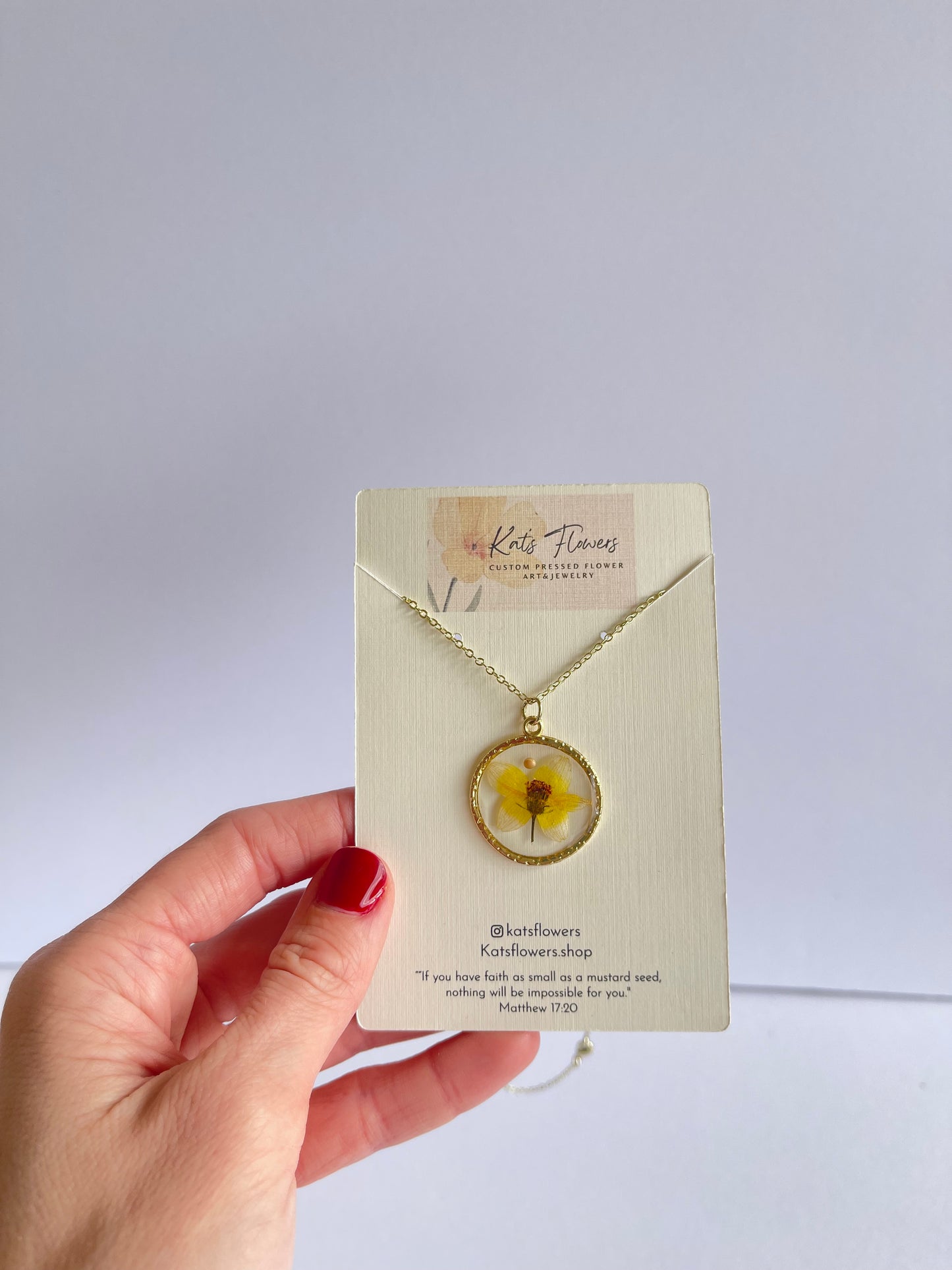 Pressed Flower Necklace