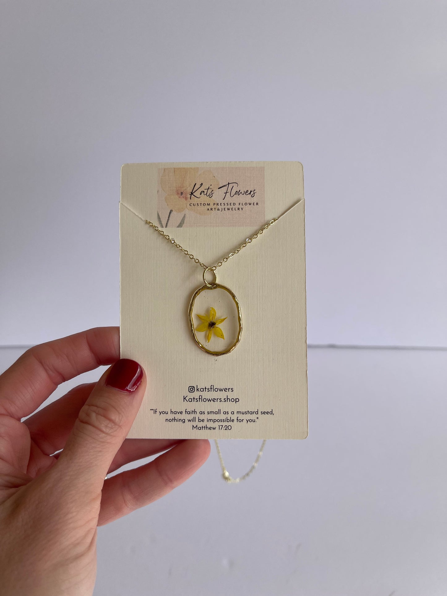 Pressed Flower Necklace