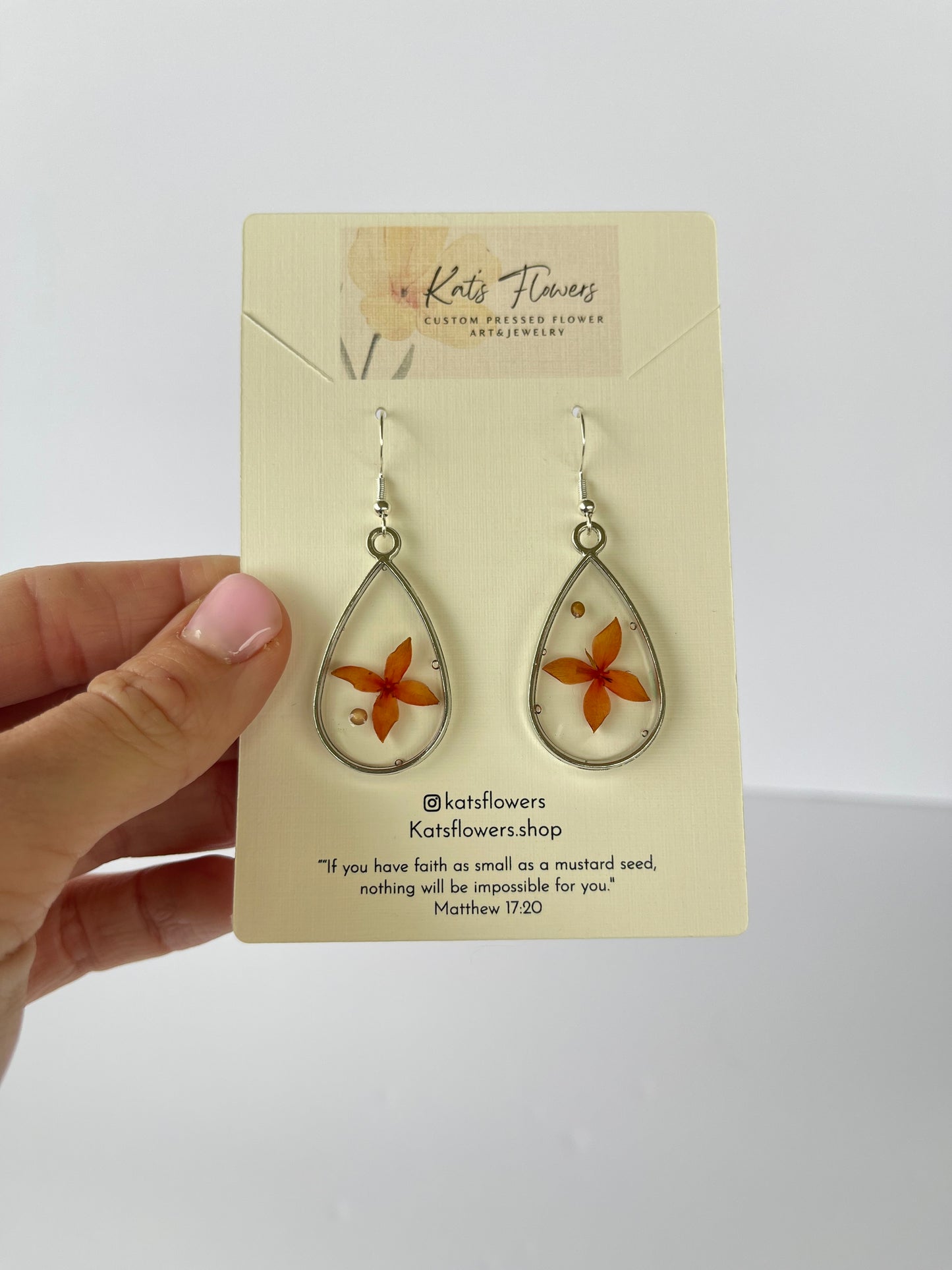 Pressed Flower Earrings