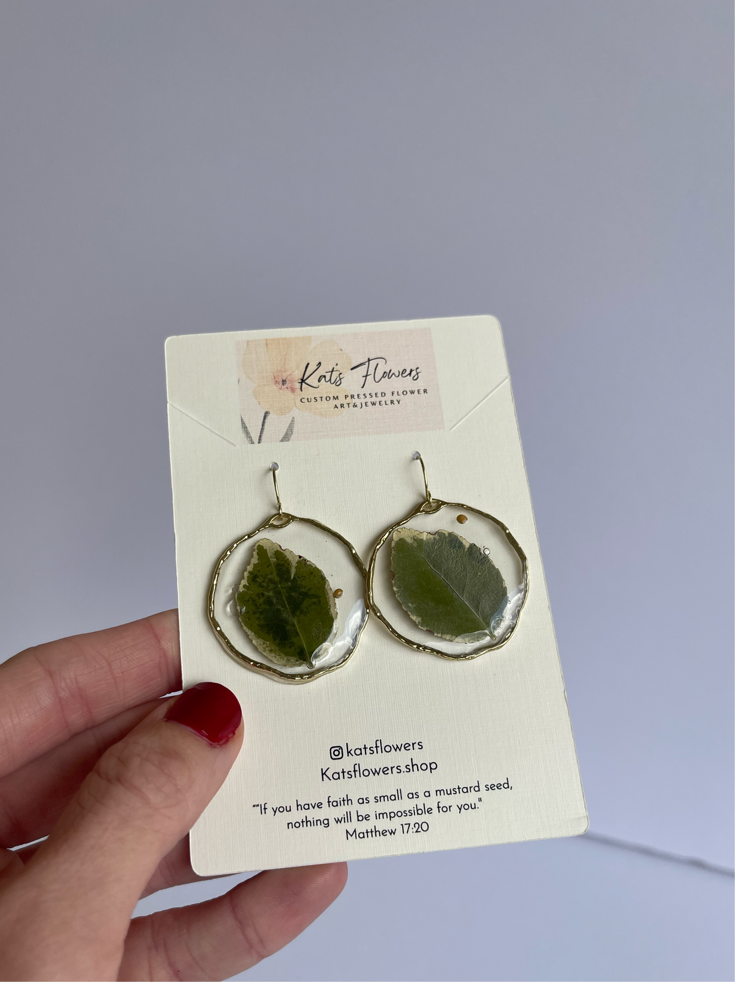 Pressed Leaf Earrings