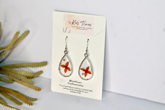 Earrings - Pink/Red - Silver
