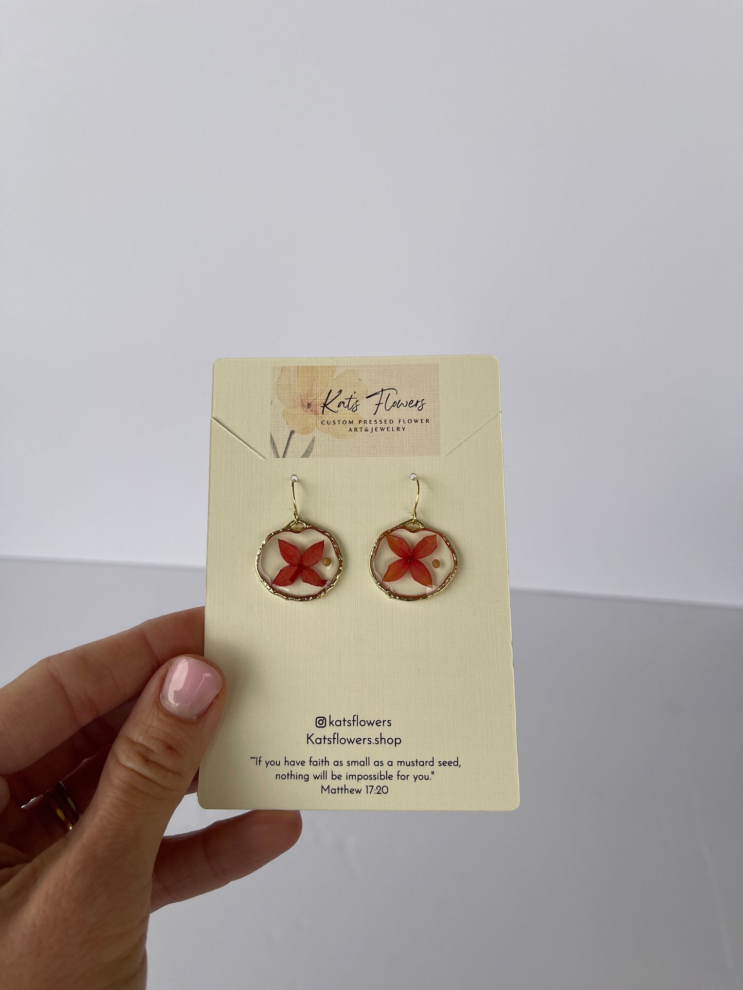 Pressed Flower Earrings