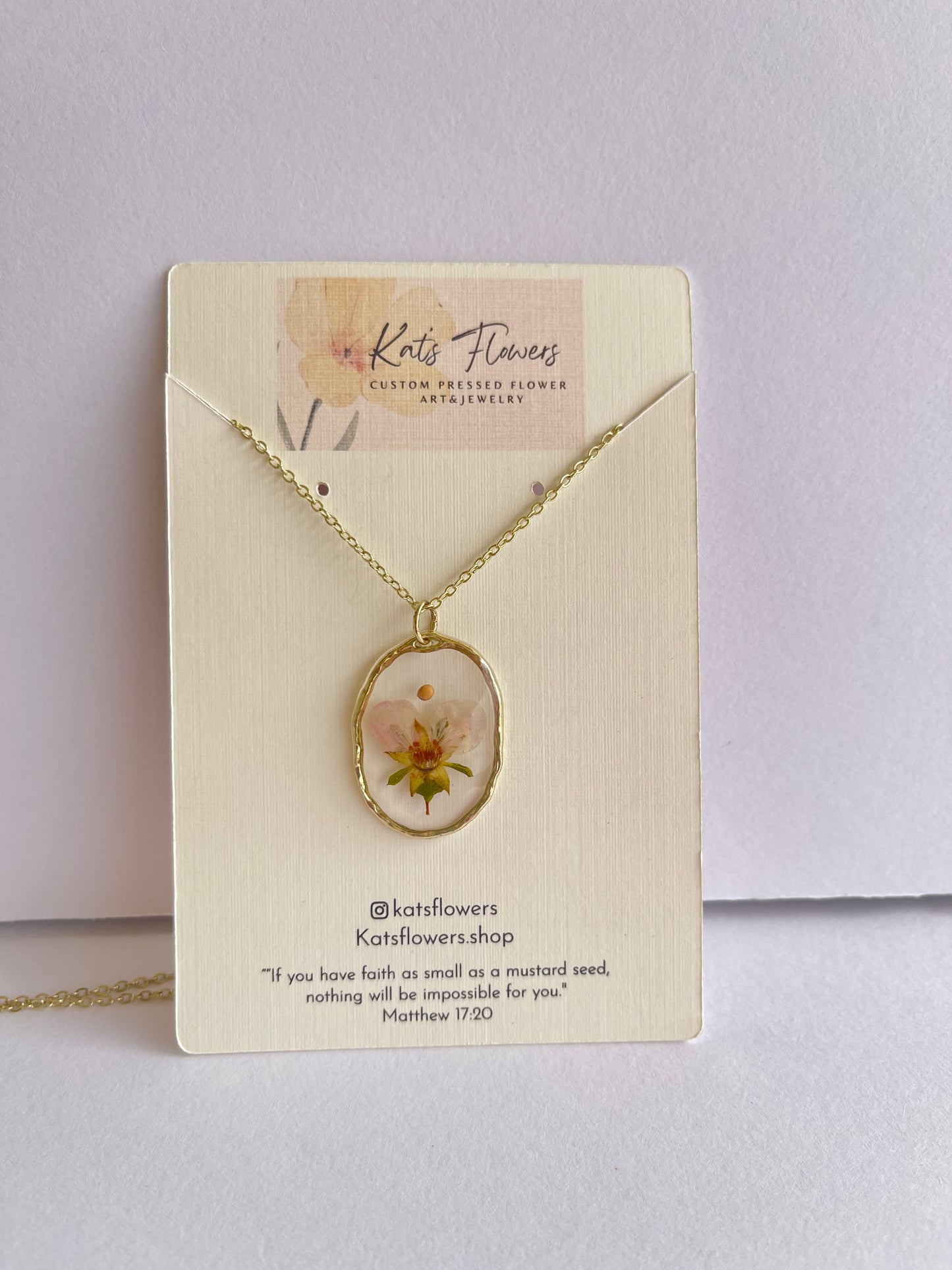 Pressed Flower Necklace