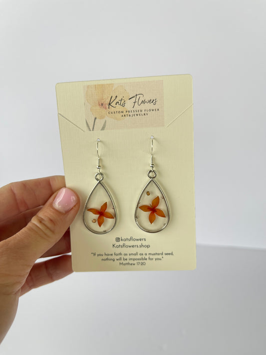 Pressed Flower Earrings