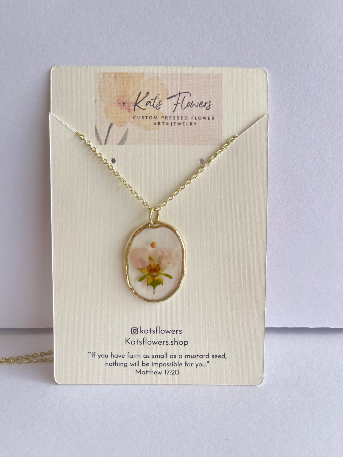 Pressed Flower Necklace