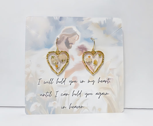 Miscarriage Gift - Baby’s Breath Earrings with Mustard Seed