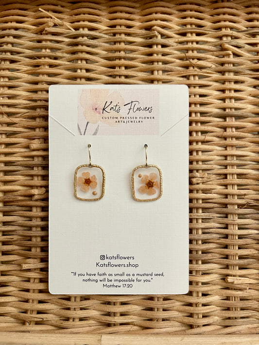 Pressed Flower Earrings