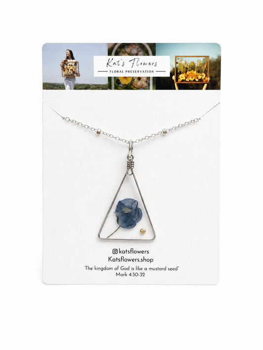 Pressed Bluebonnet Necklace