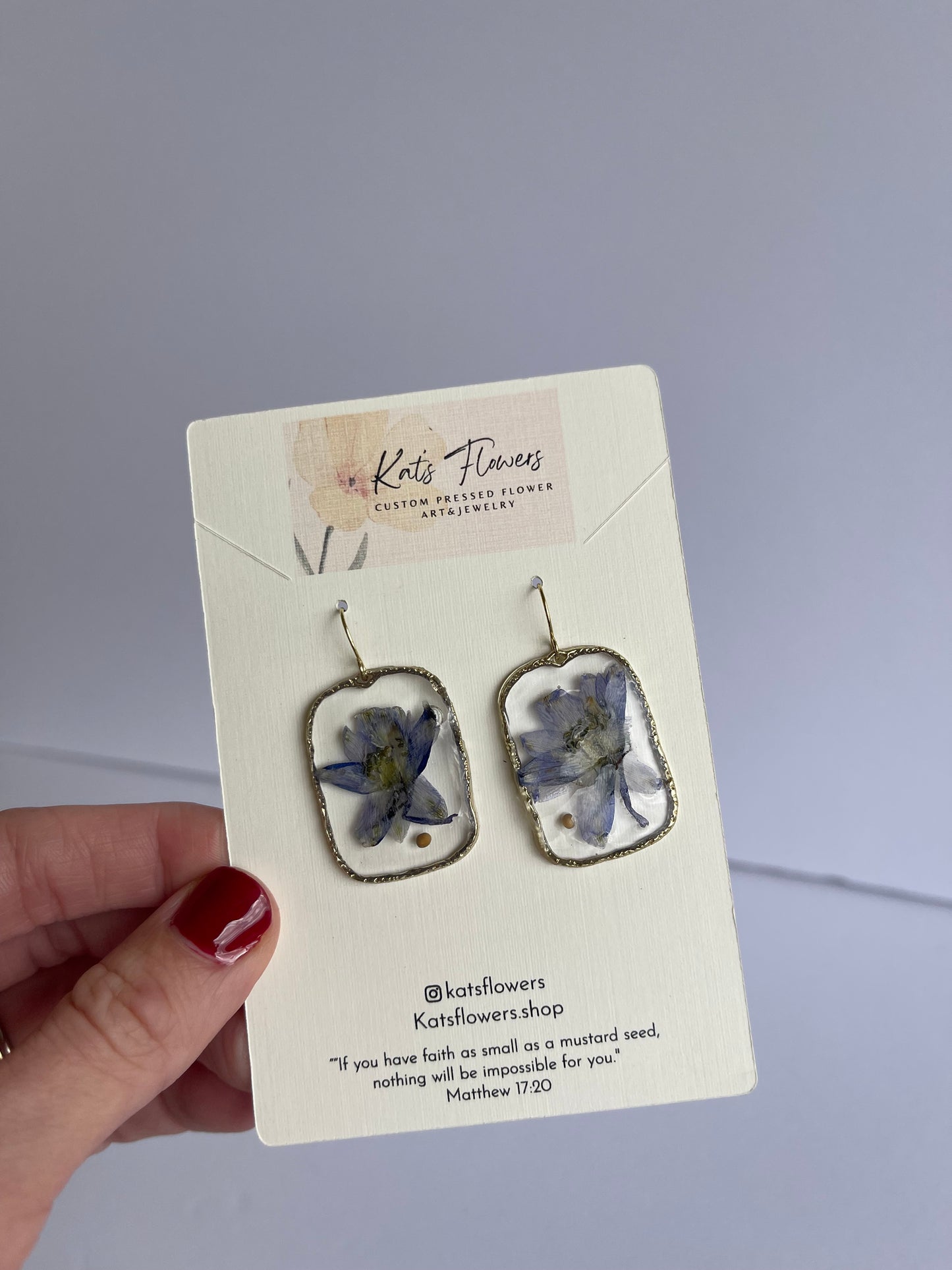 Pressed Flower Earrings