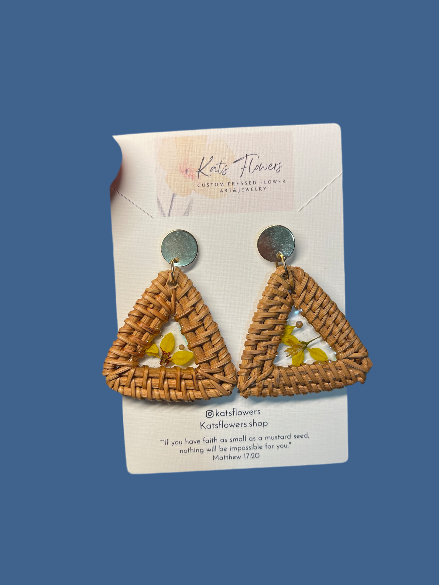 Pressed Flower Earrings