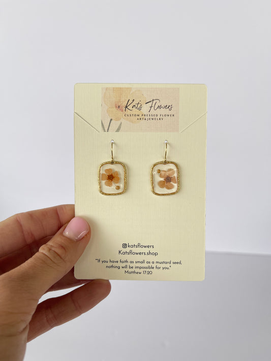 Pressed Flower Earrings