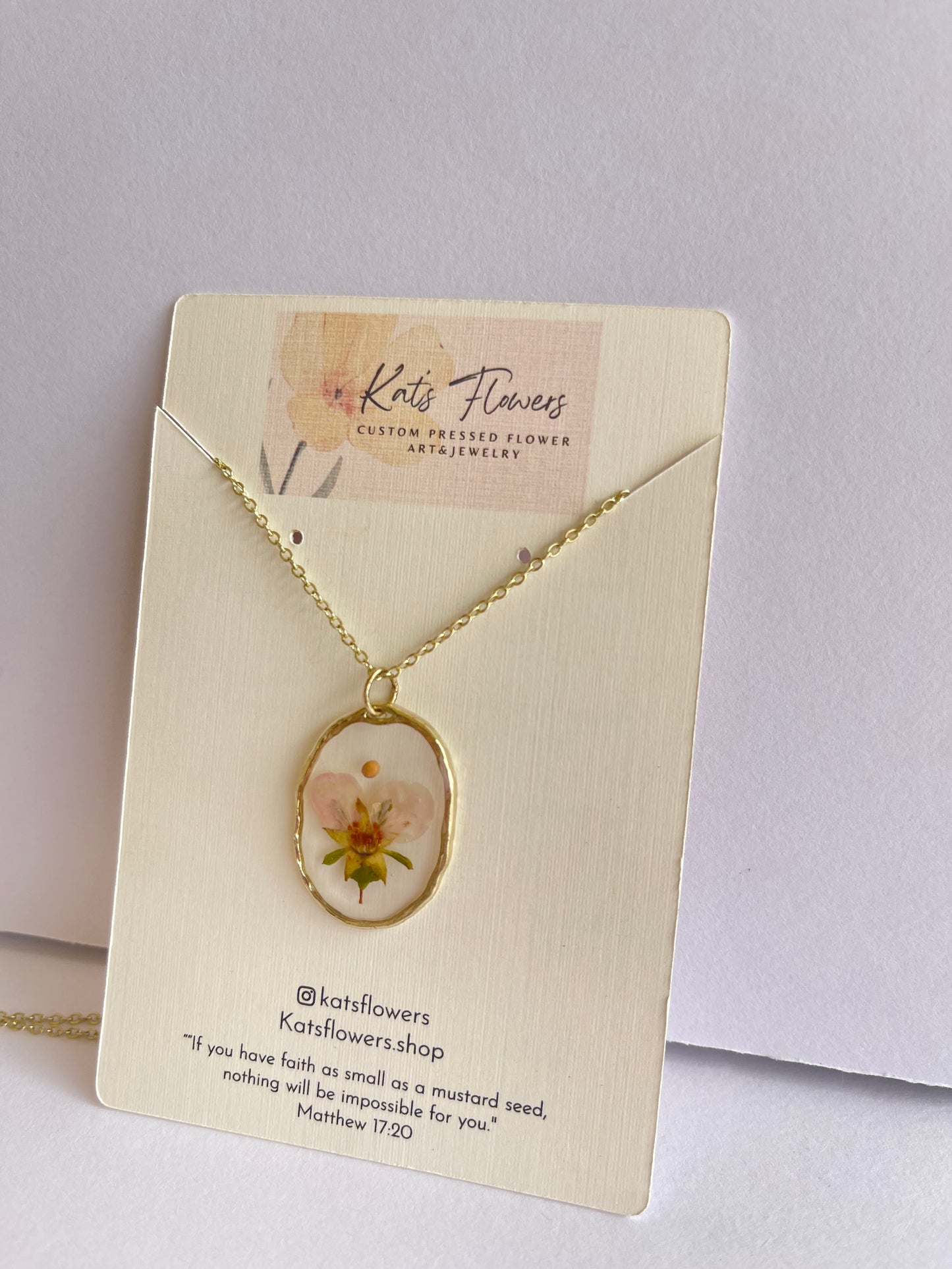 Pressed Flower Necklace