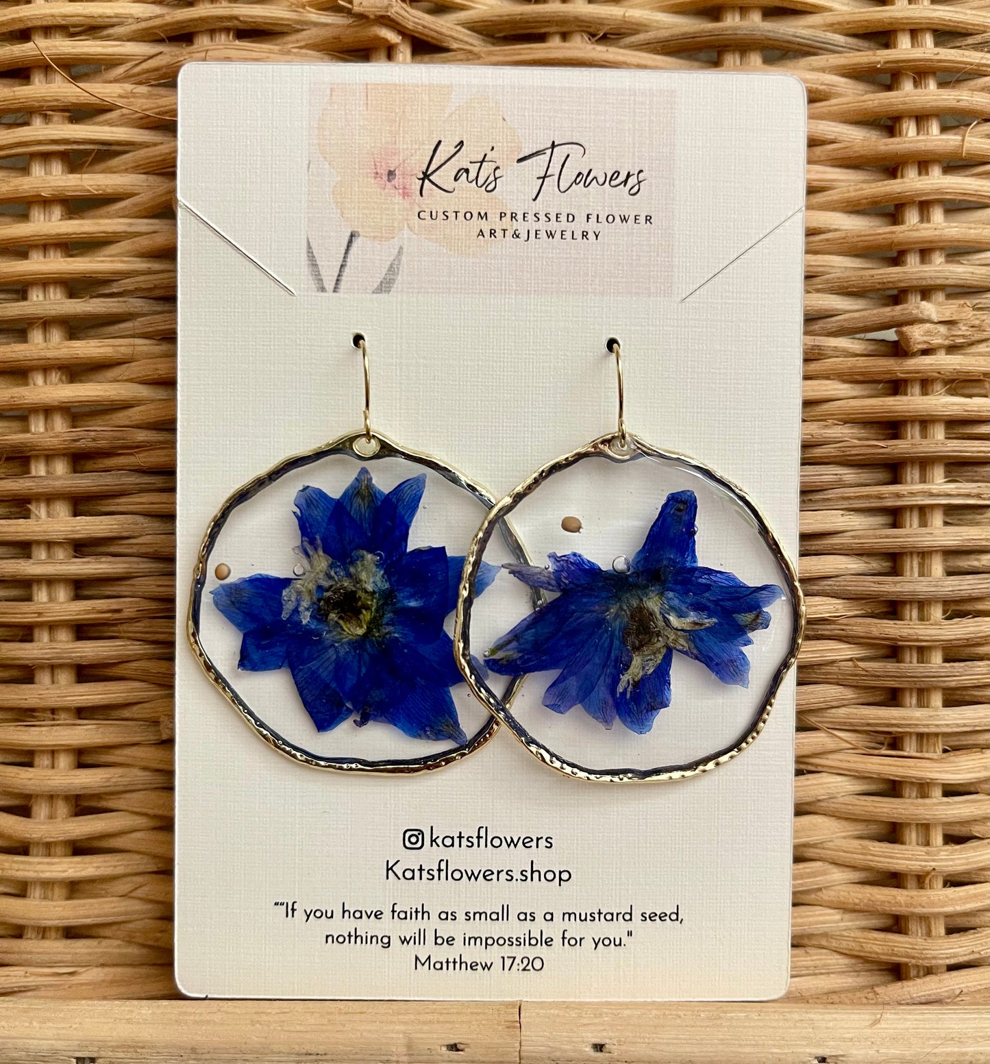 Pressed Flower Earrings