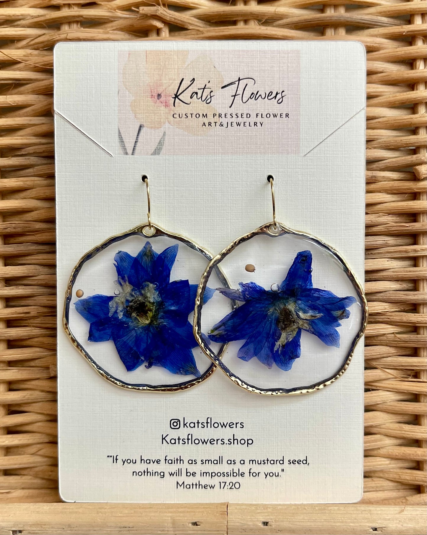 Pressed Flower Earrings