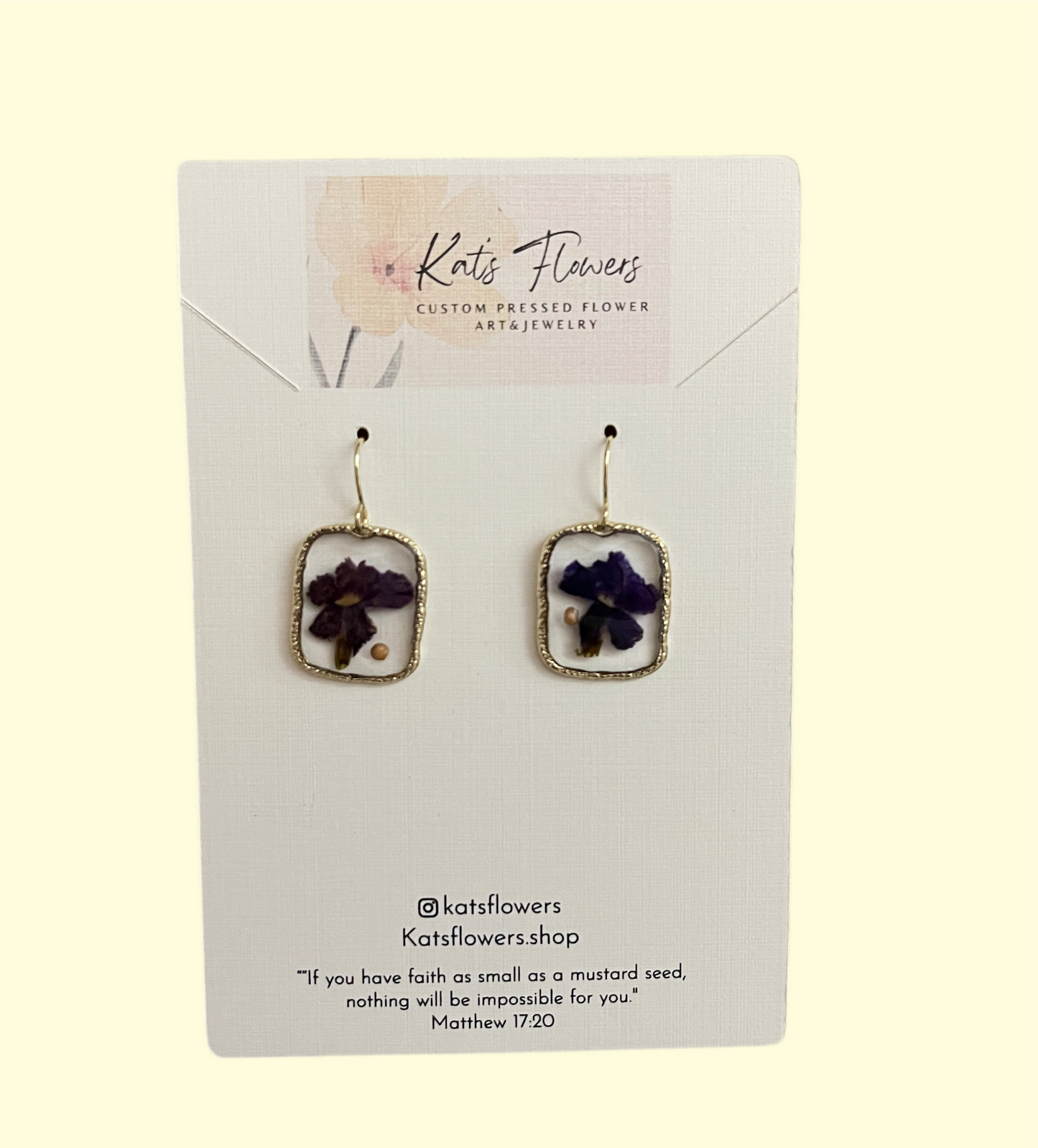 Pressed Flower Earrings