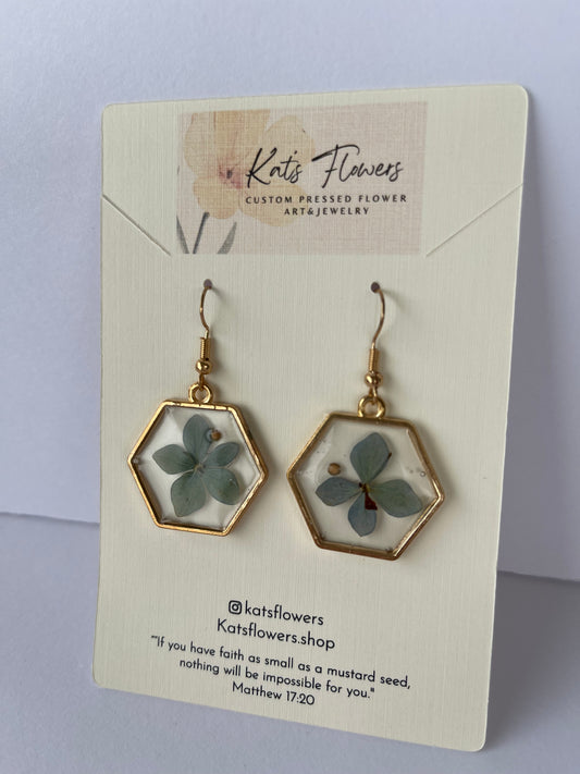 Pressed Flower Earrings