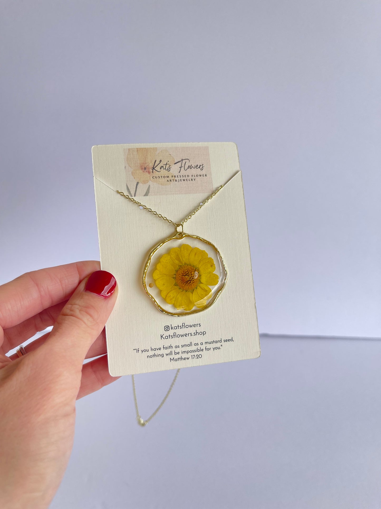 Pressed Flower Necklace