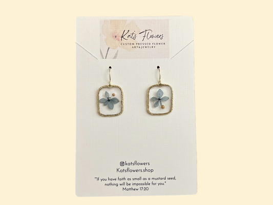 Pressed Flower Earrings