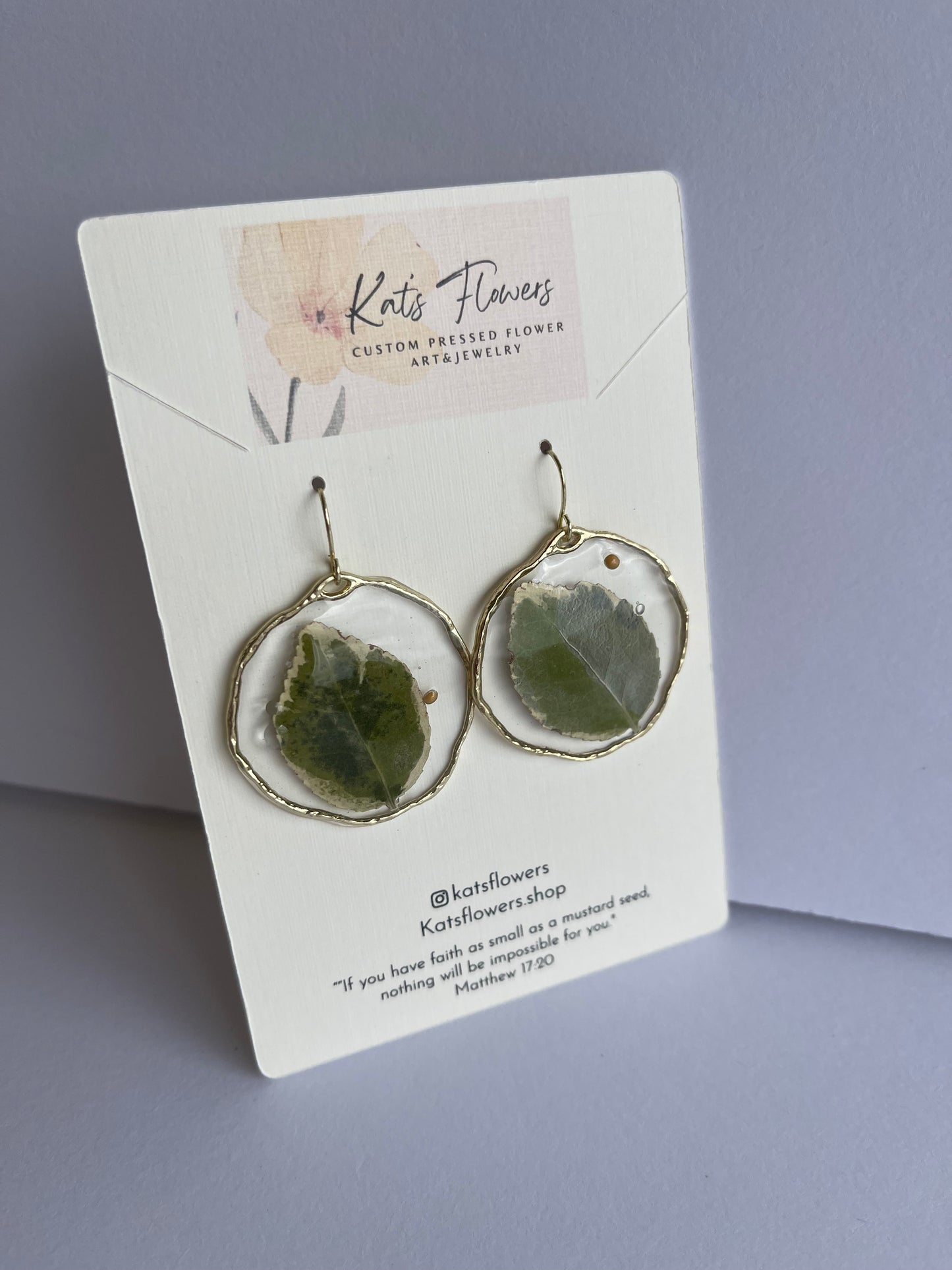 Pressed Leaf Earrings