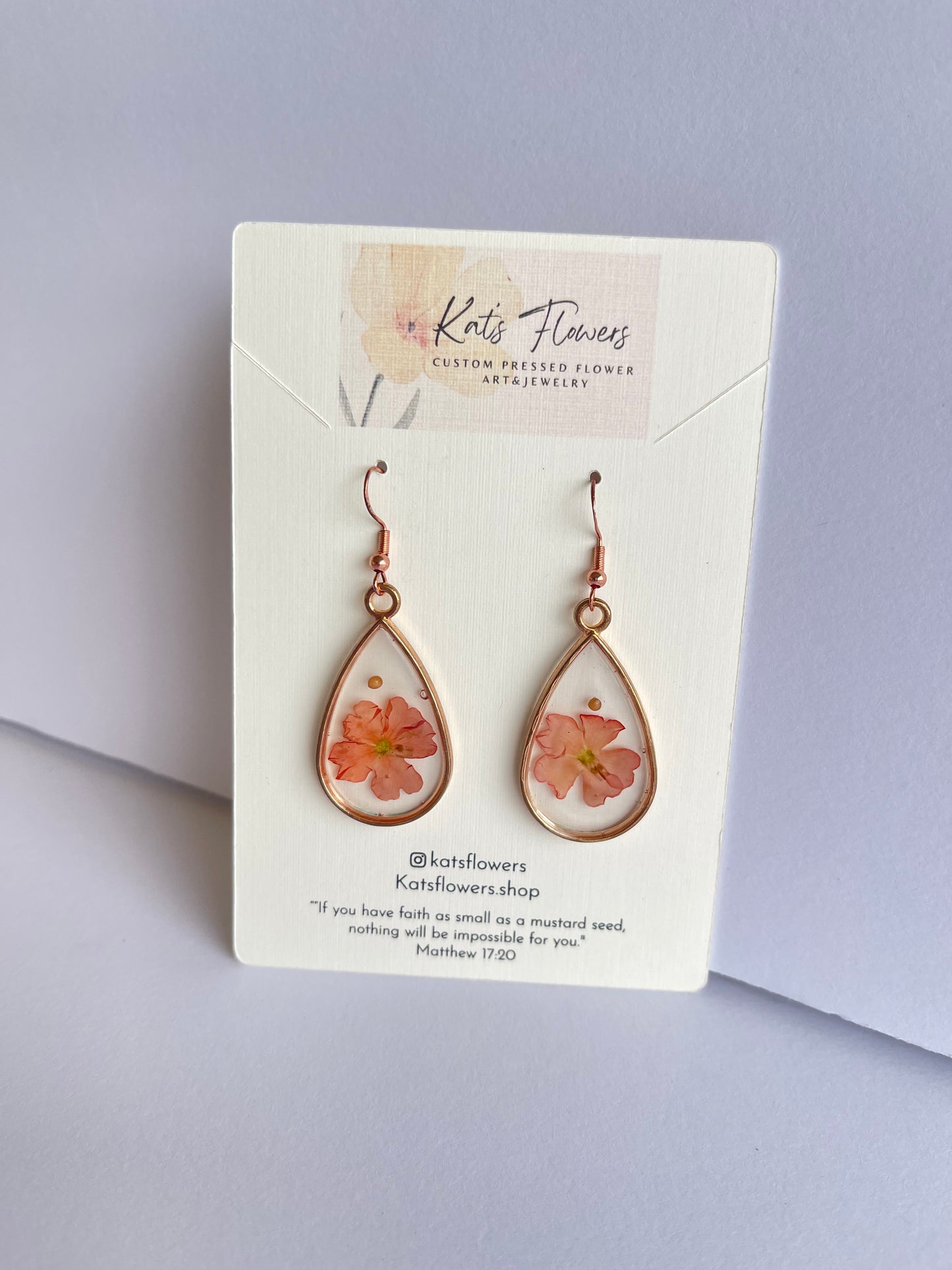 Pressed Flower Earrings