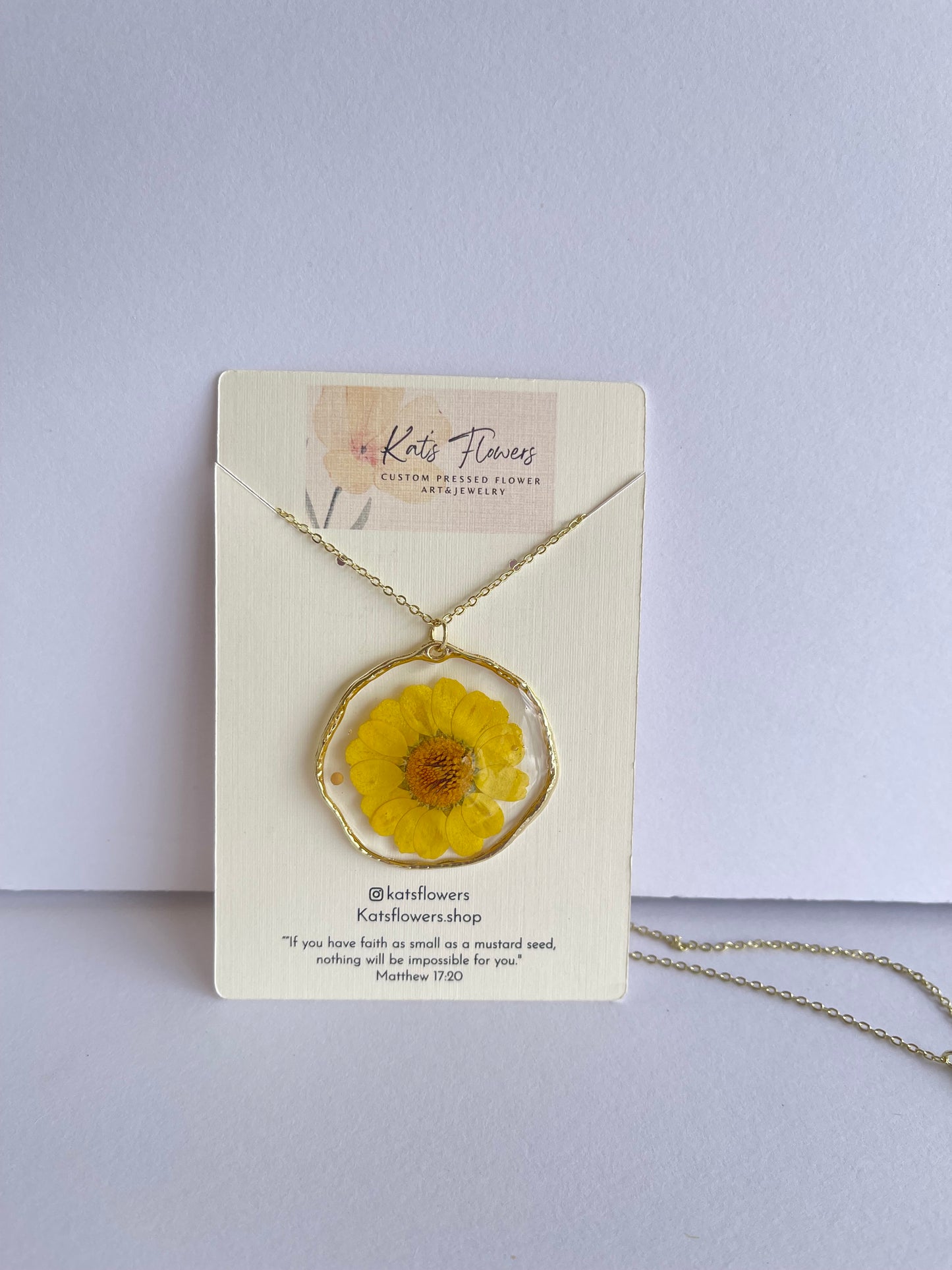 Pressed Flower Necklace