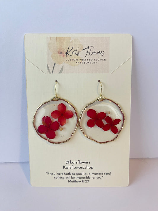 Pressed Flower Earrings