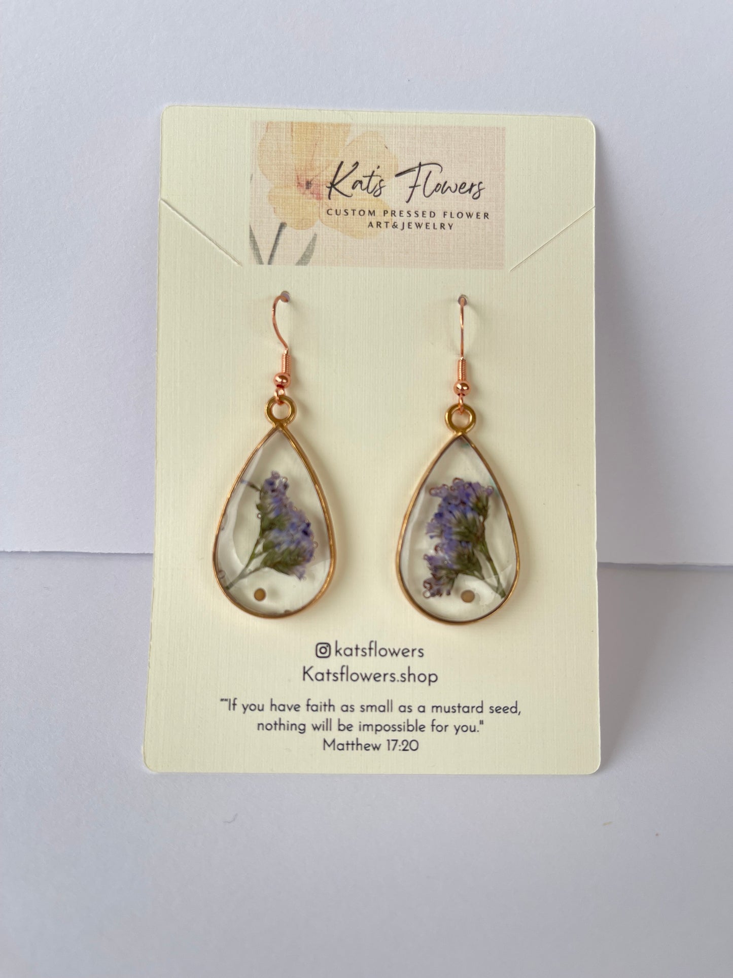 Pressed Flower Earrings