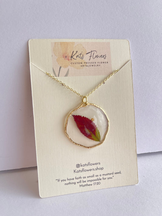 Pressed Leaf Necklace