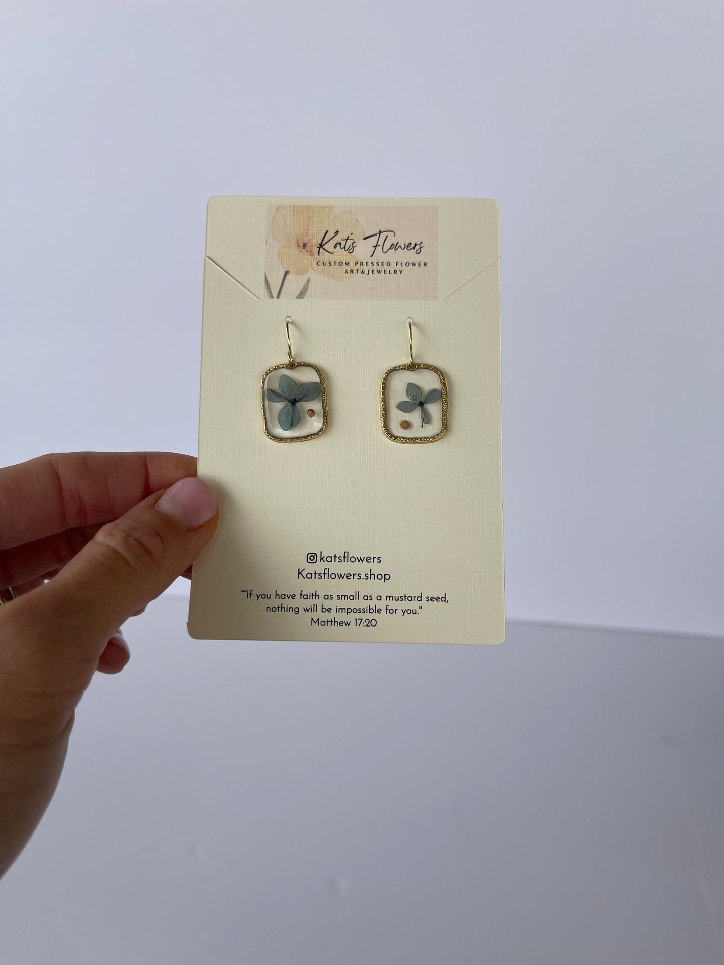 Pressed Flower Earrings