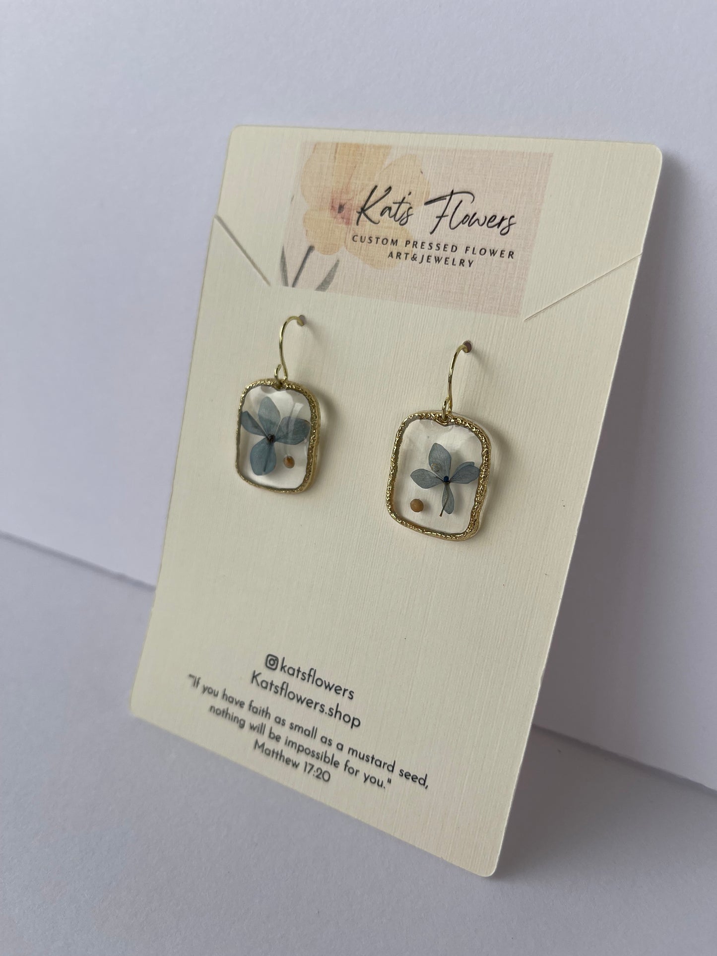 Pressed Flower Earrings