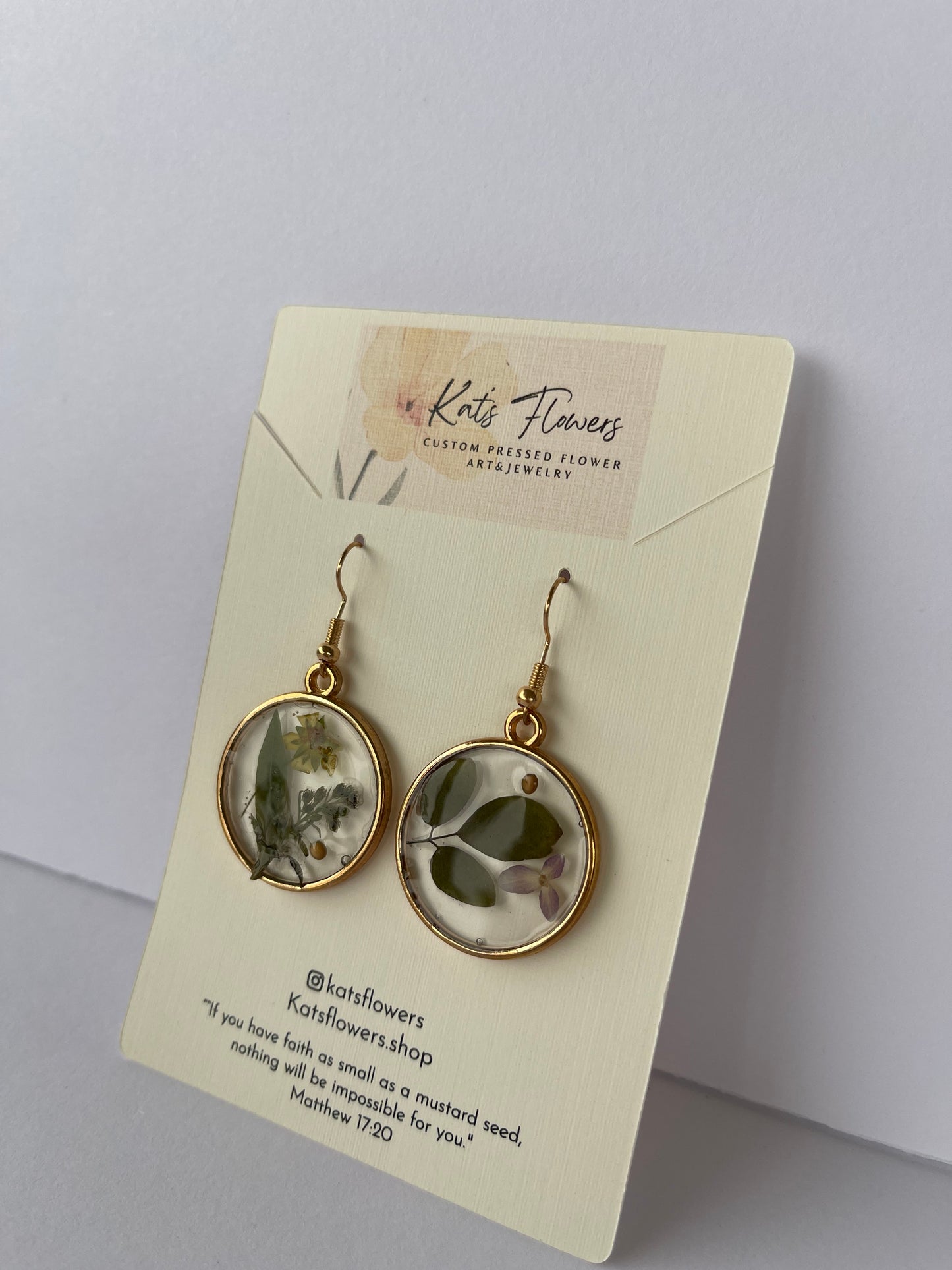 Pressed Flower Earrings