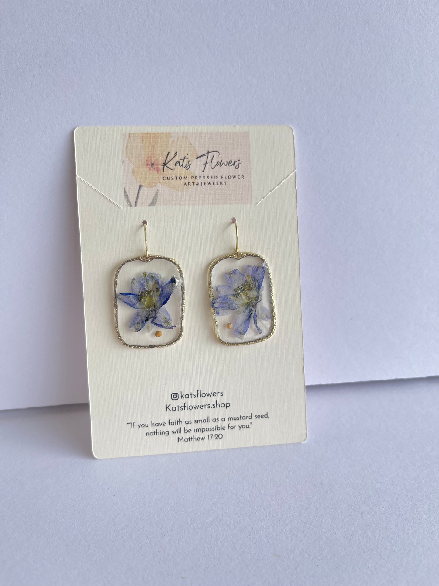 Pressed Flower Earrings