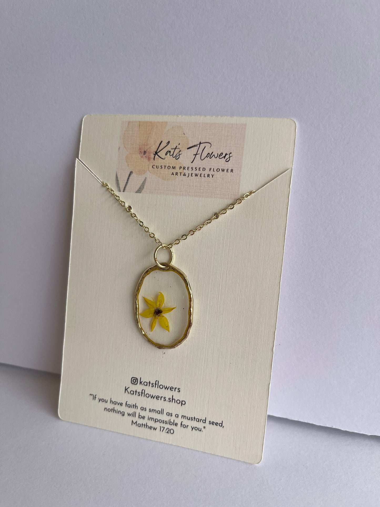 Pressed Flower Necklace