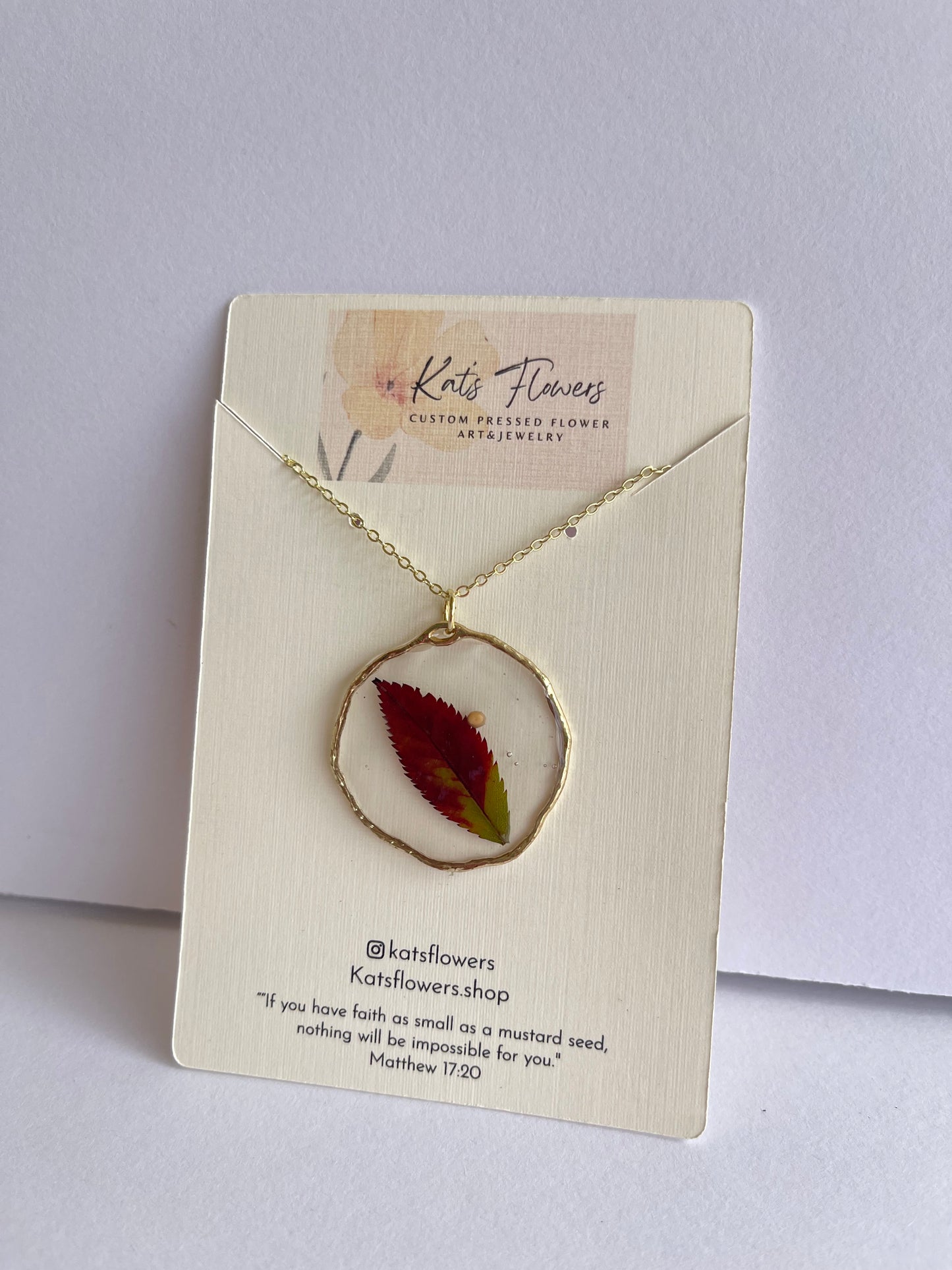 Pressed Leaf Necklace