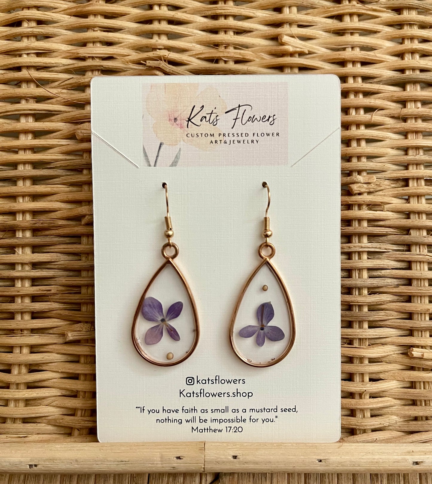 Pressed Flower Earrings