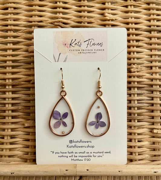 Pressed Flower Earrings