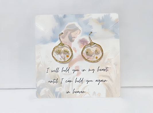 Miscarriage Gift - Baby’s Breath Earrings with Mustard Seed