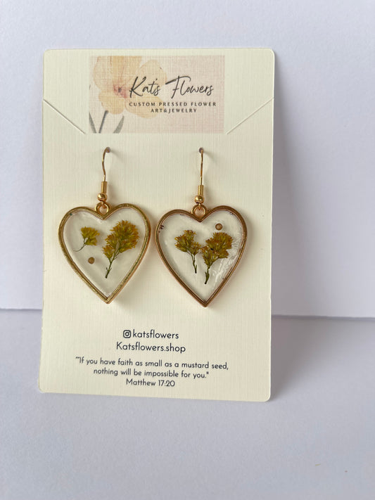 Pressed Flower Earrings