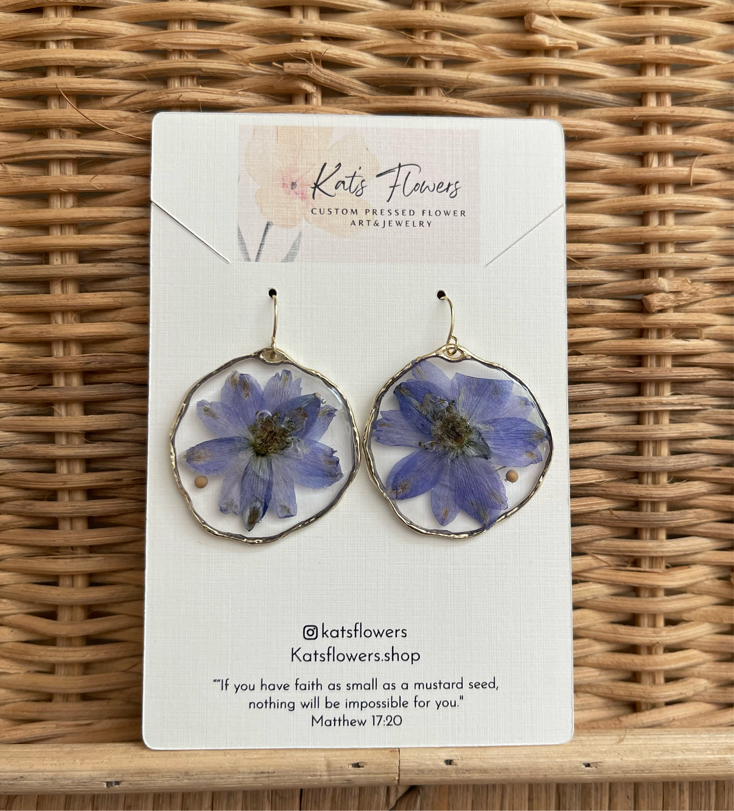 Pressed Flower Earrings