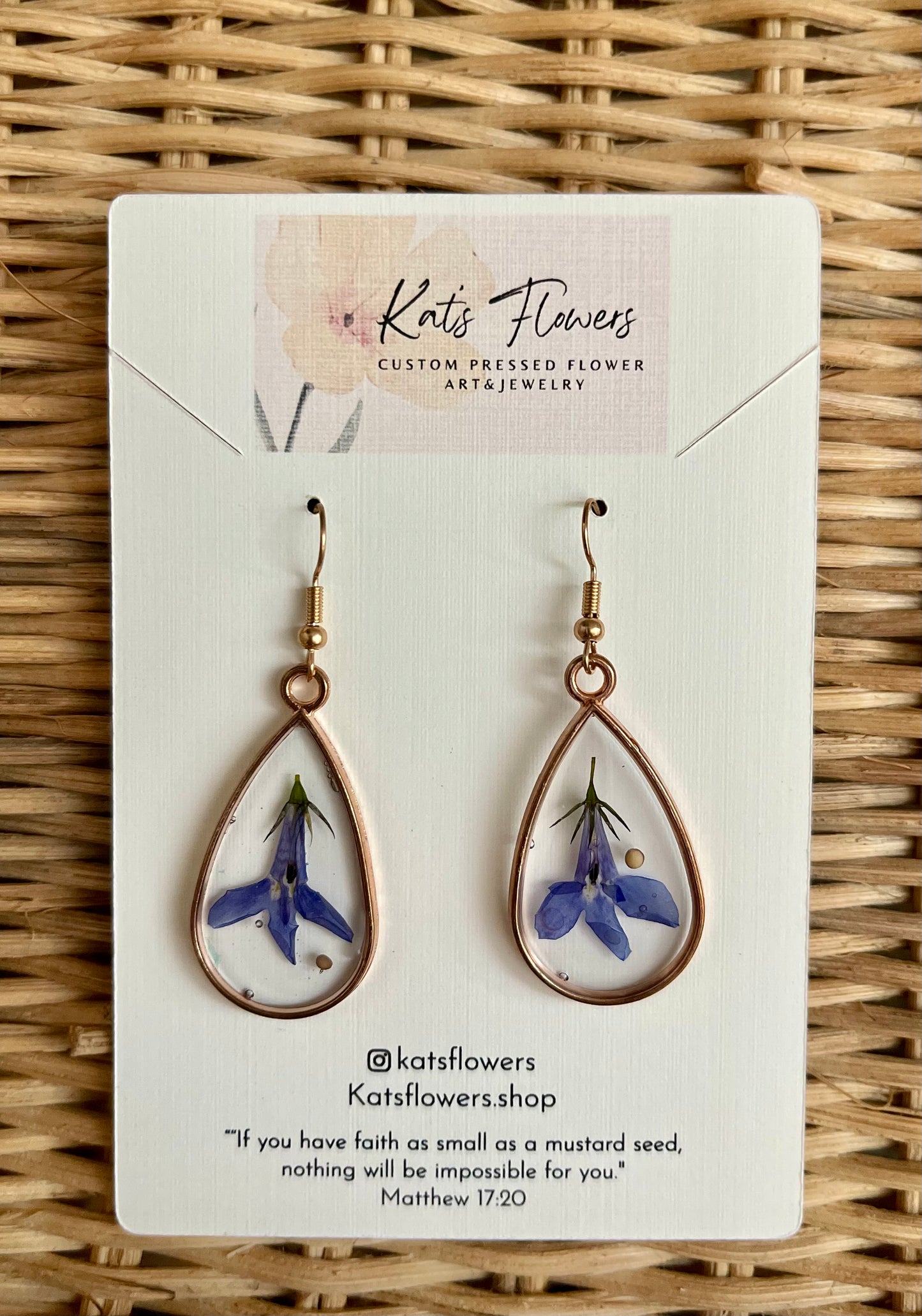 Pressed Flower Earrings