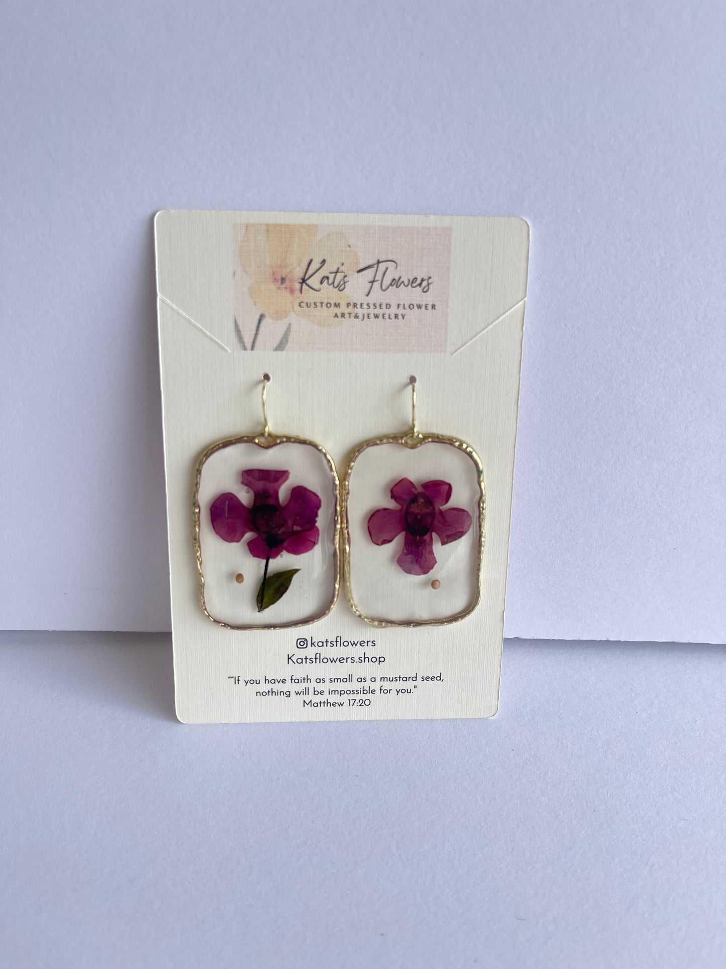 Pressed Flower Earrings