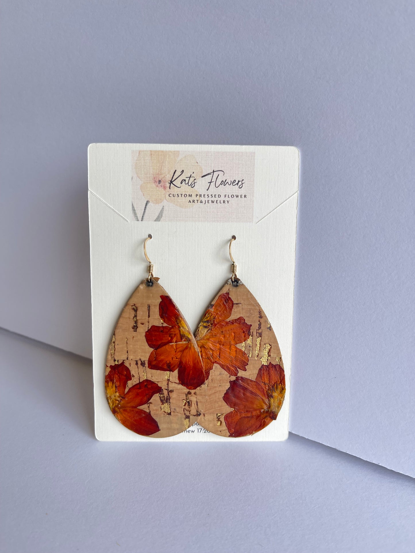 Pressed Flower Earrings