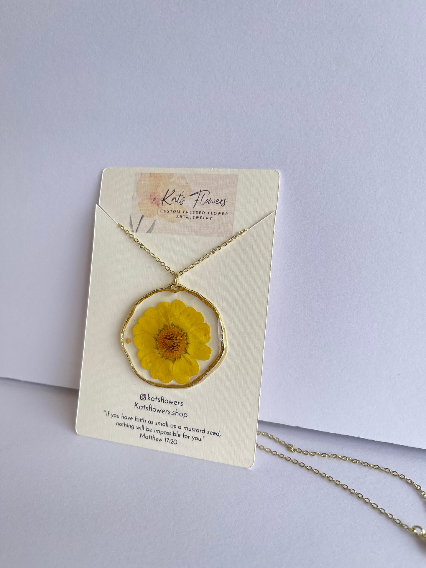 Pressed Flower Necklace