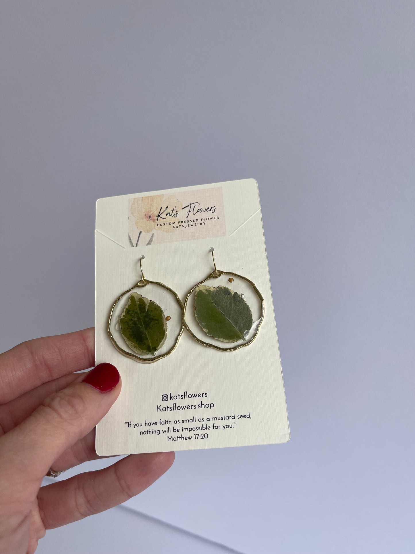 Pressed Leaf Earrings