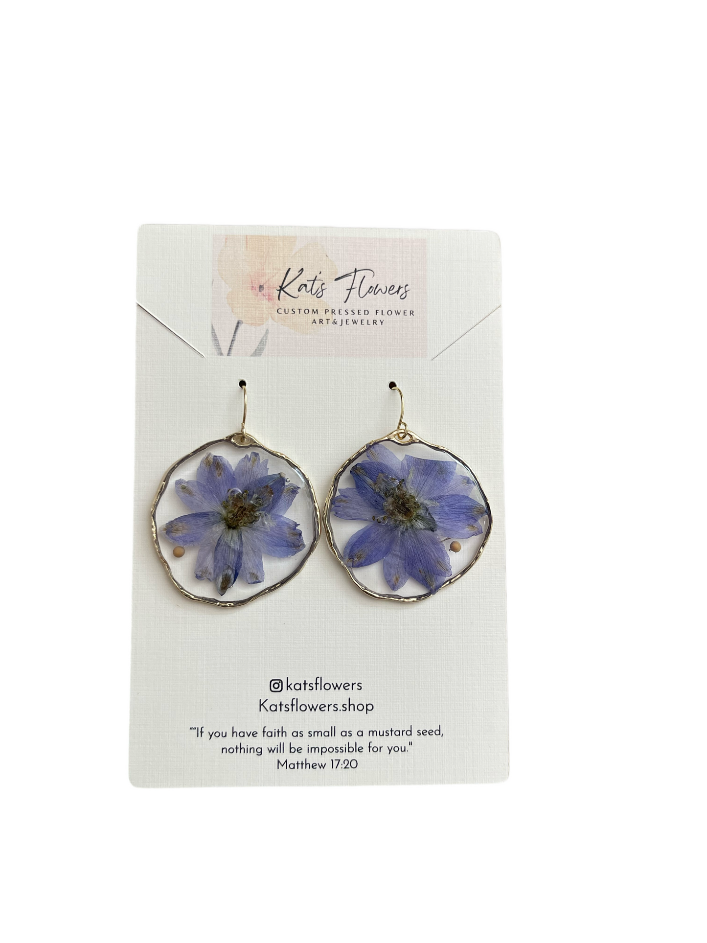 Pressed Flower Earrings