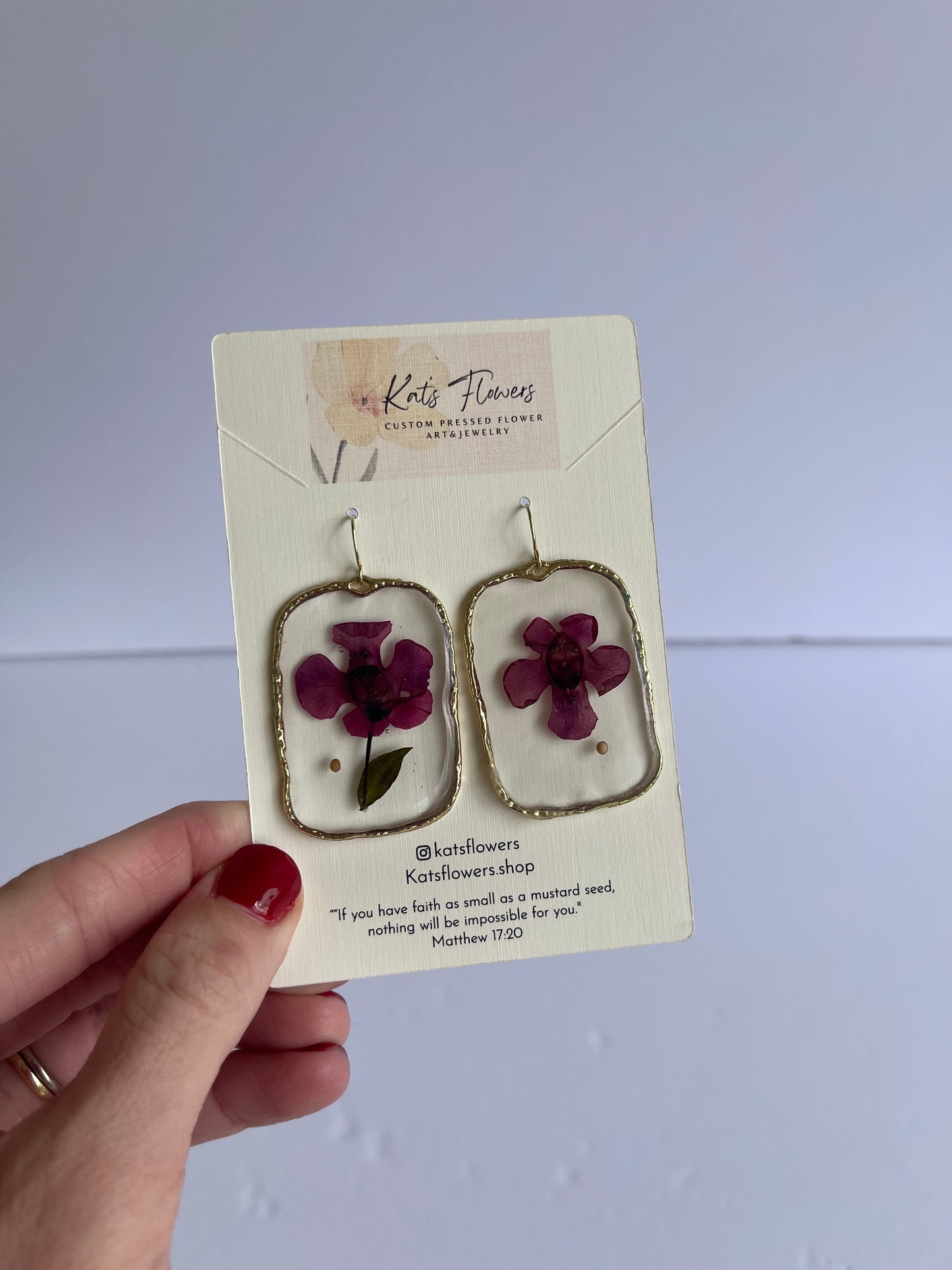 Pressed Flower Earrings