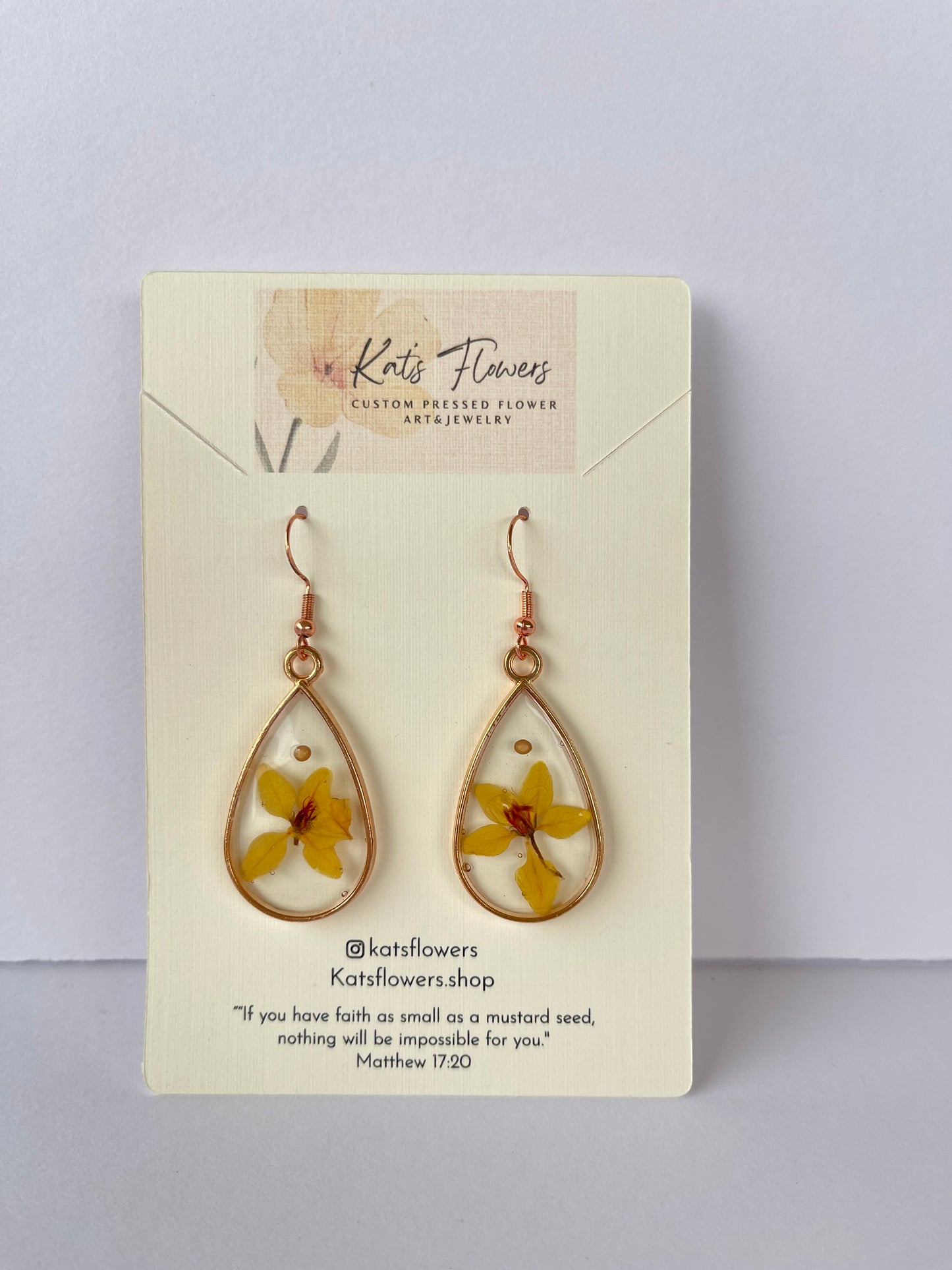 Pressed Flower Earrings