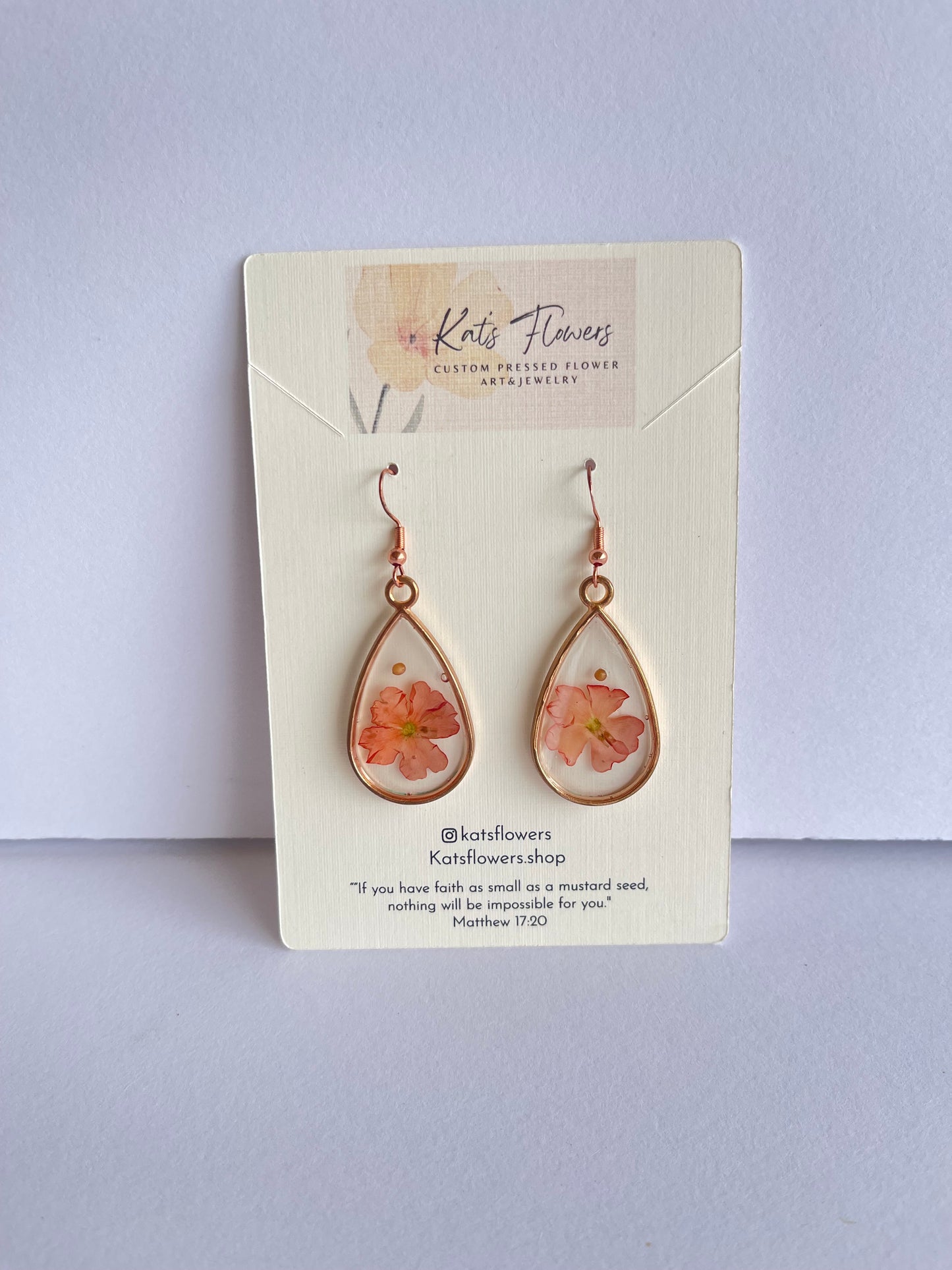 Pressed Flower Earrings