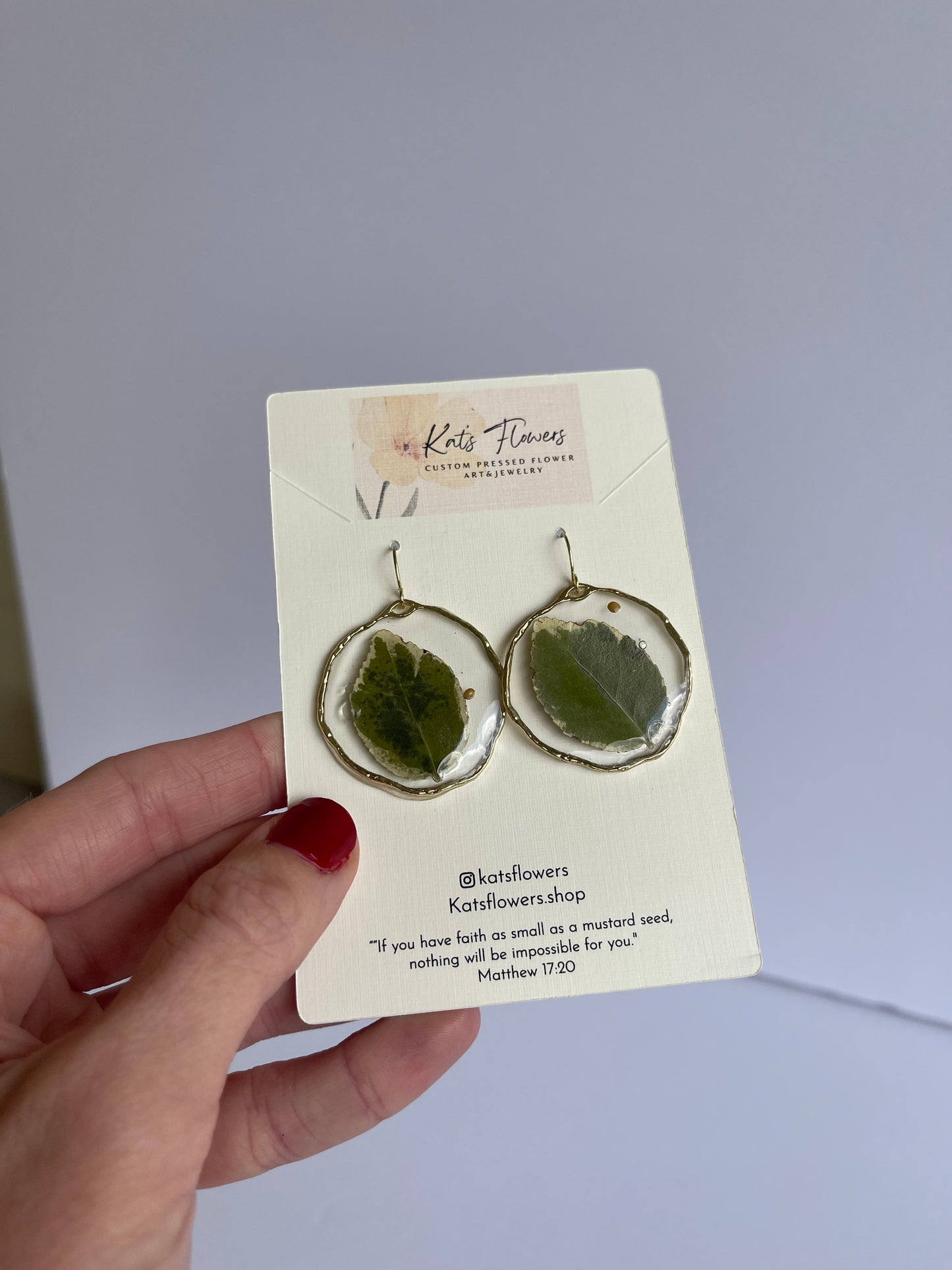 Pressed Leaf Earrings